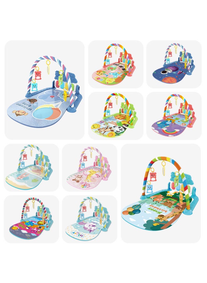 Baby Pedal Fitness Rack 0-36 Months Early Education Educational Toys Game Music Light Crawling Mat - Image 2